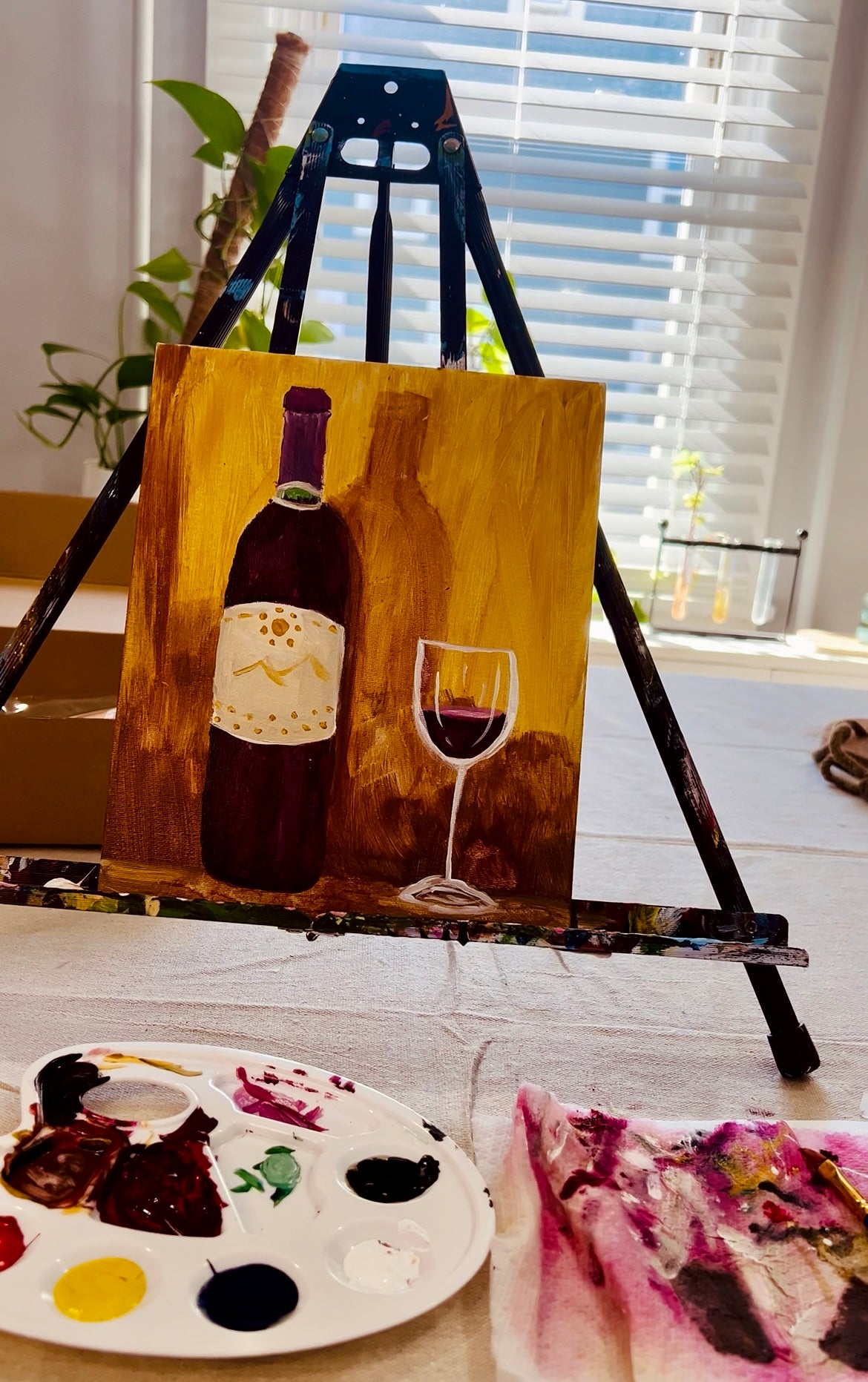 Paint & Sip Pre-Stenciled Canvas | Ready-to-Paint