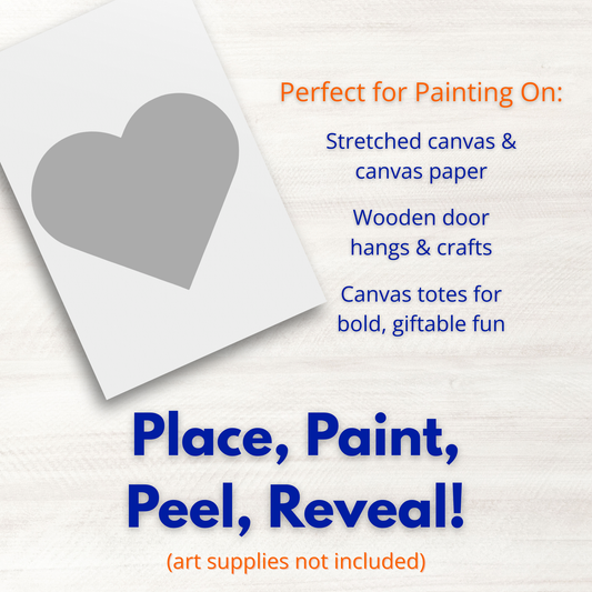 Heart Adhesive Stencil - 6”