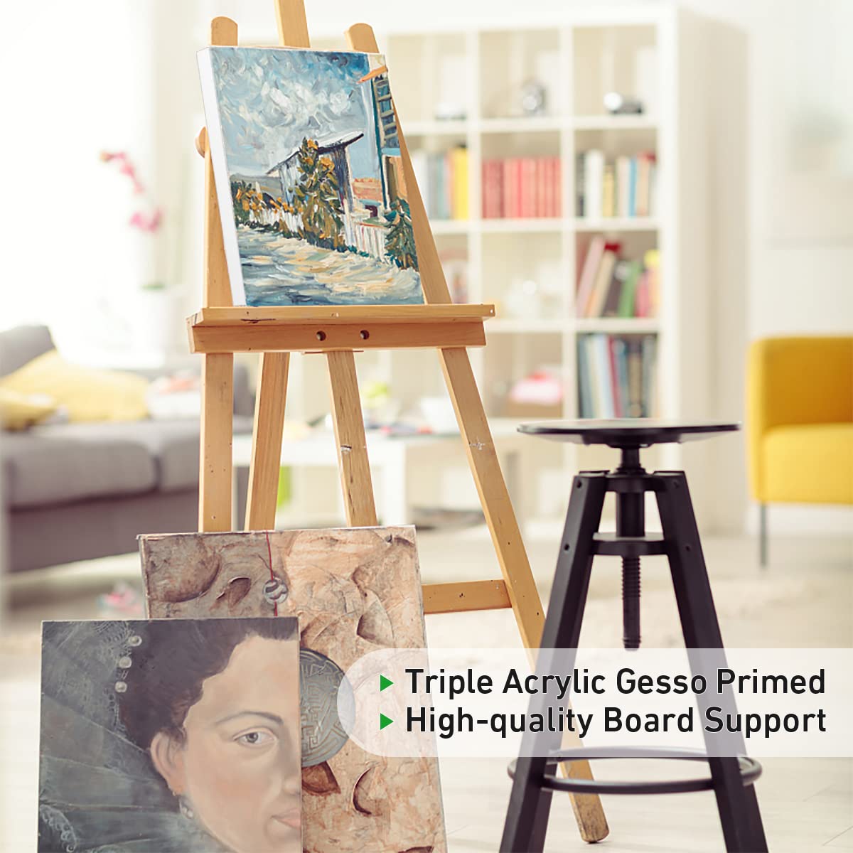White Primed Stretched Canvas - 10 Pack (Multiple Sizes Available)