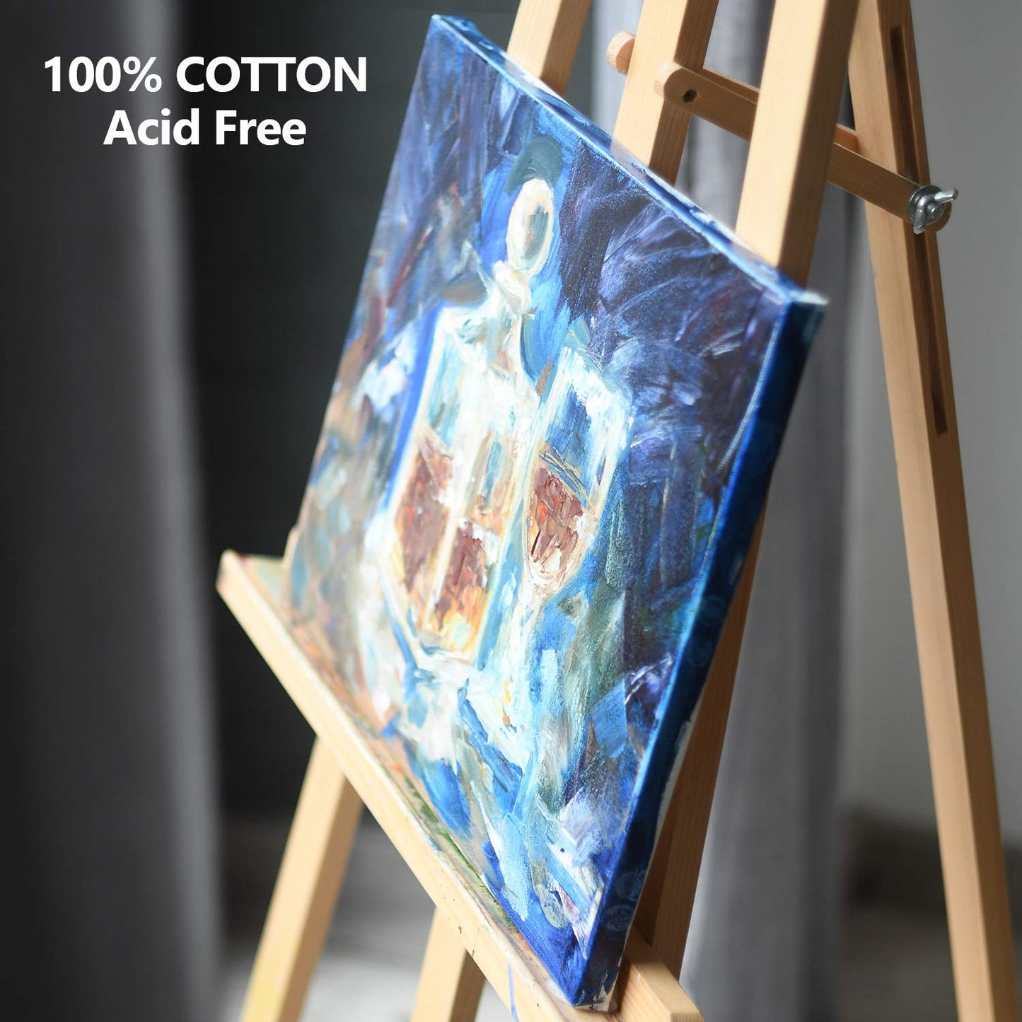 White Primed Stretched Canvas - 10 Pack (Multiple Sizes Available)