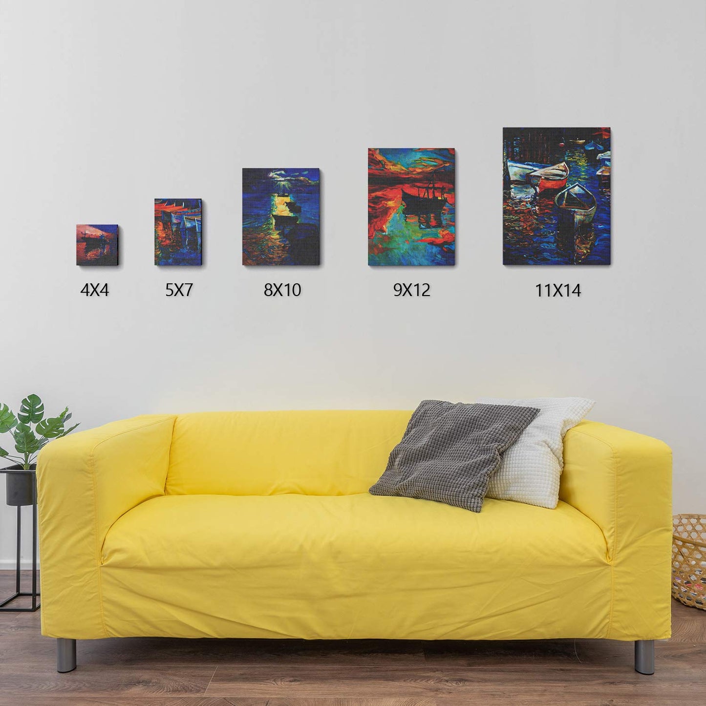 White Primed Stretched Canvas - 10 Pack (Multiple Sizes Available)