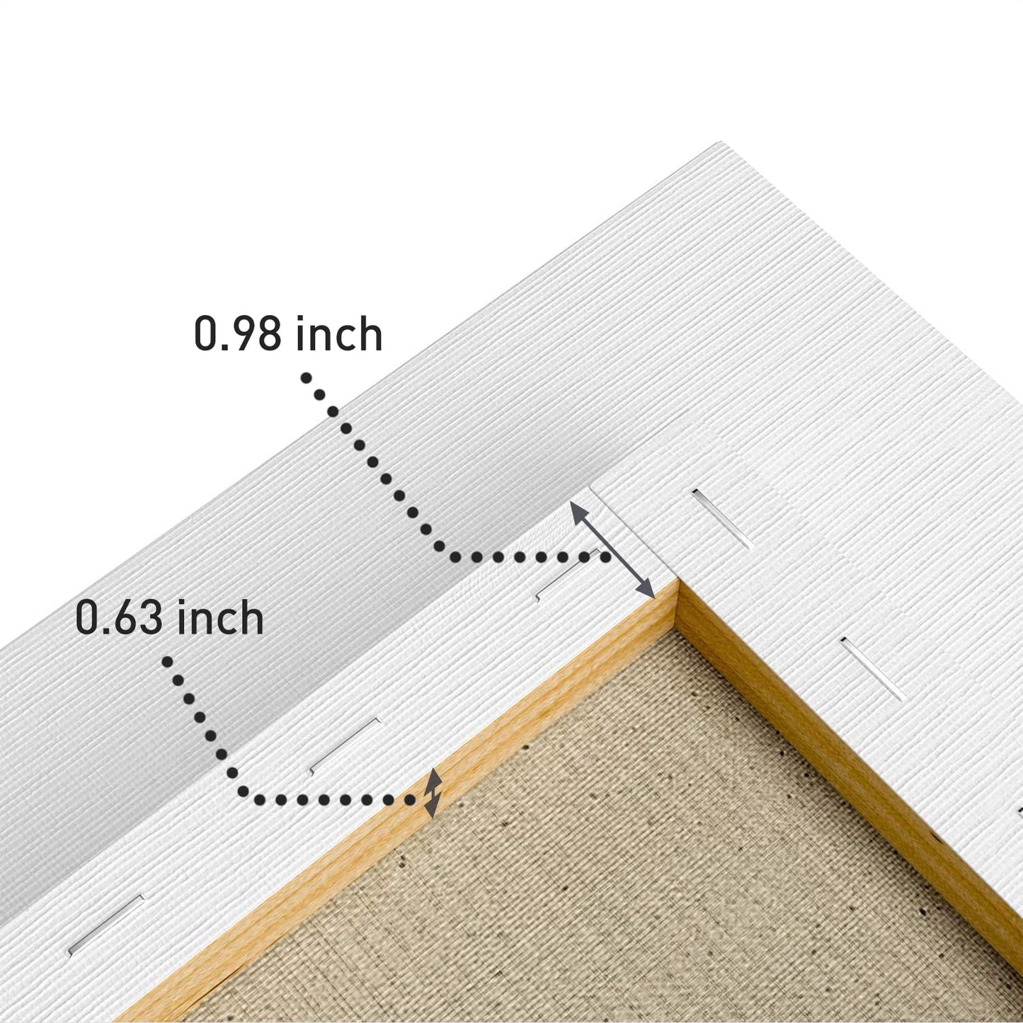 White Primed Stretched Canvas - 10 Pack (Multiple Sizes Available)