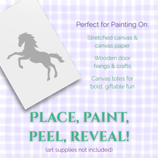 Rearing Horse Adhesive Stencil - 6”