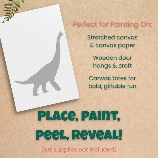 Brachiosaurus Dinosaur Adhesive Stencil - 6”