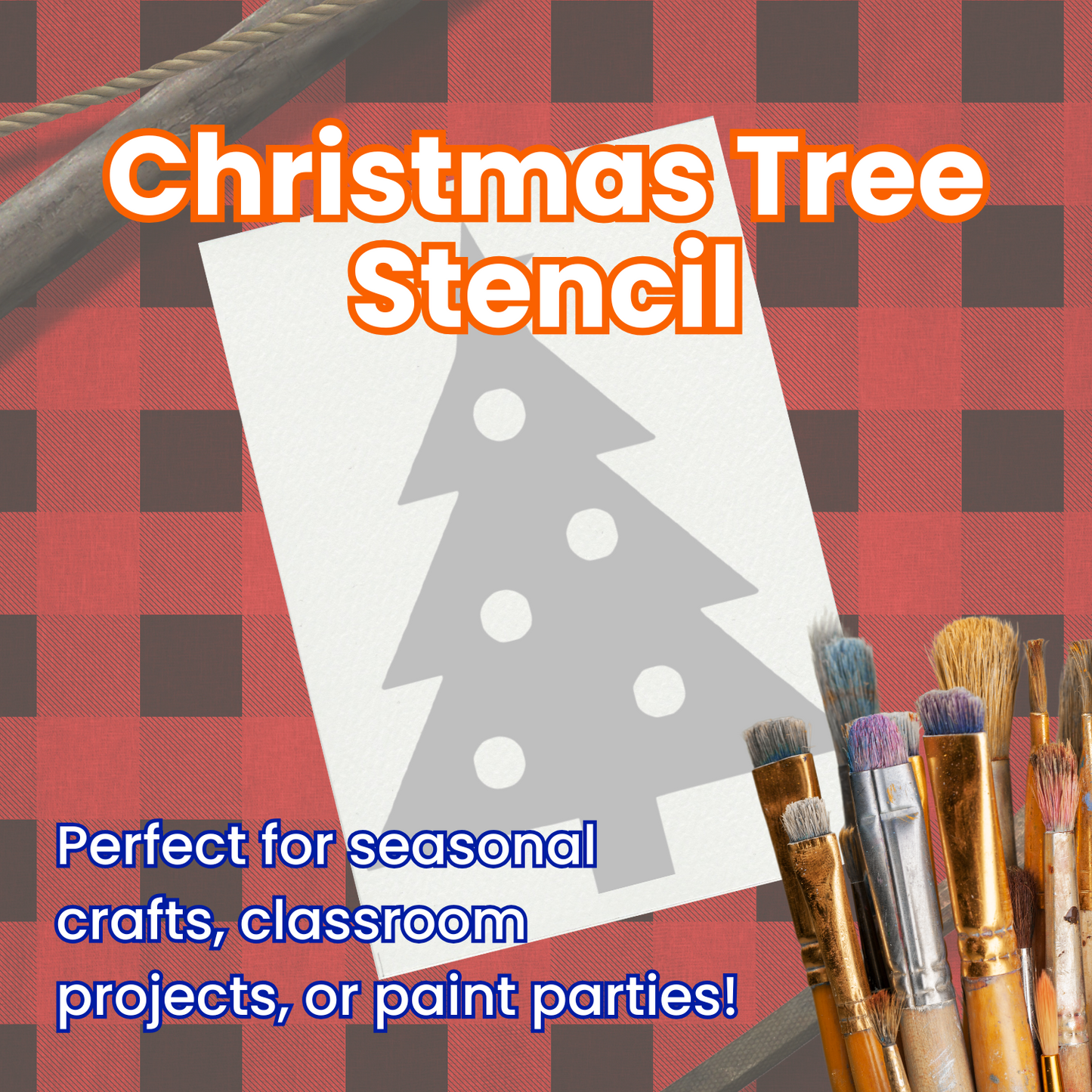 Christmas Tree Adhesive Stencil – 6”