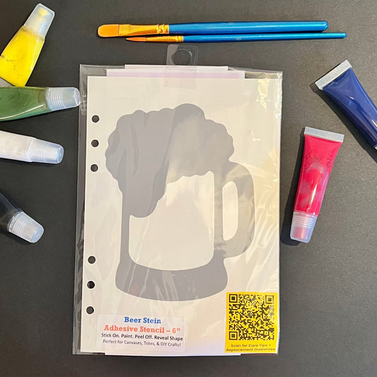 Beer Stein Adhesive Stencil – 6”