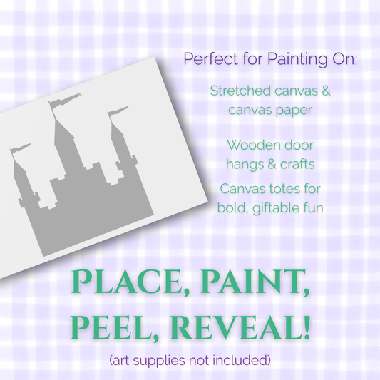 Castle Adhesive Stencil – 6”