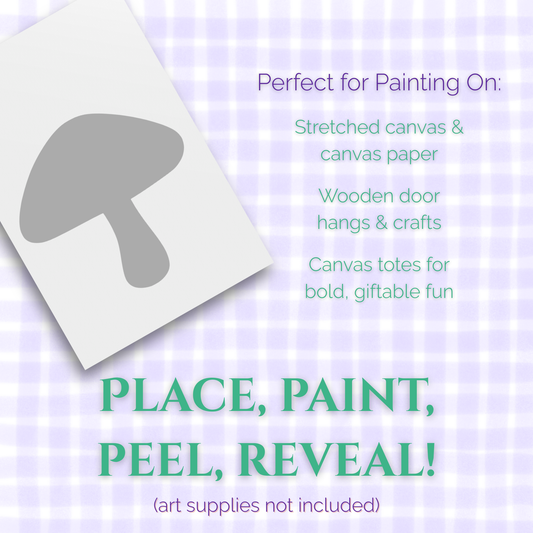 Mushroom Adhesive Stencil - 6”