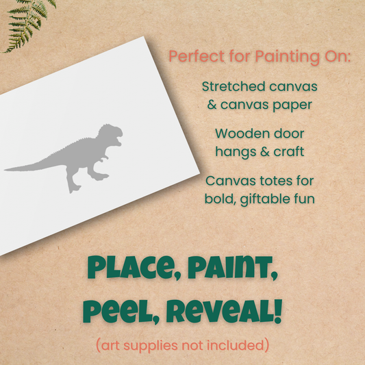 T-Rex Dinosaur Adhesive Stencil - 6”
