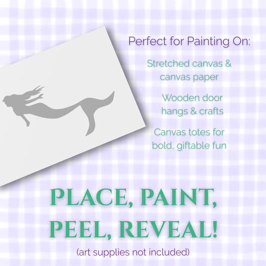 Mermaid Adhesive Stencil- 6”