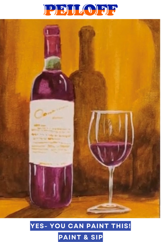 Paint & Sip Pre-Stenciled Canvas | Ready-to-Paint