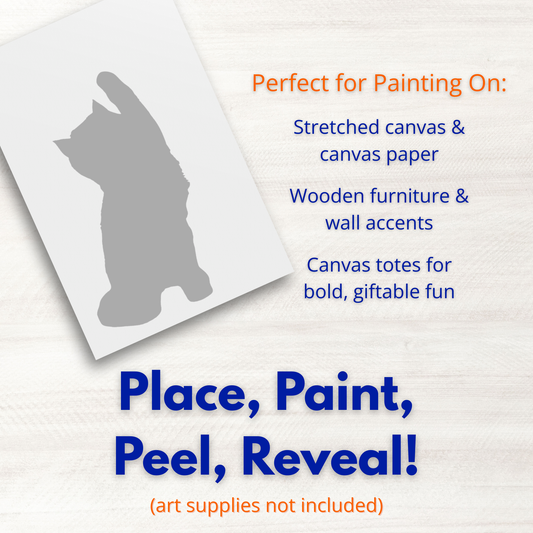 Cat Adhesive Stencil – 6”