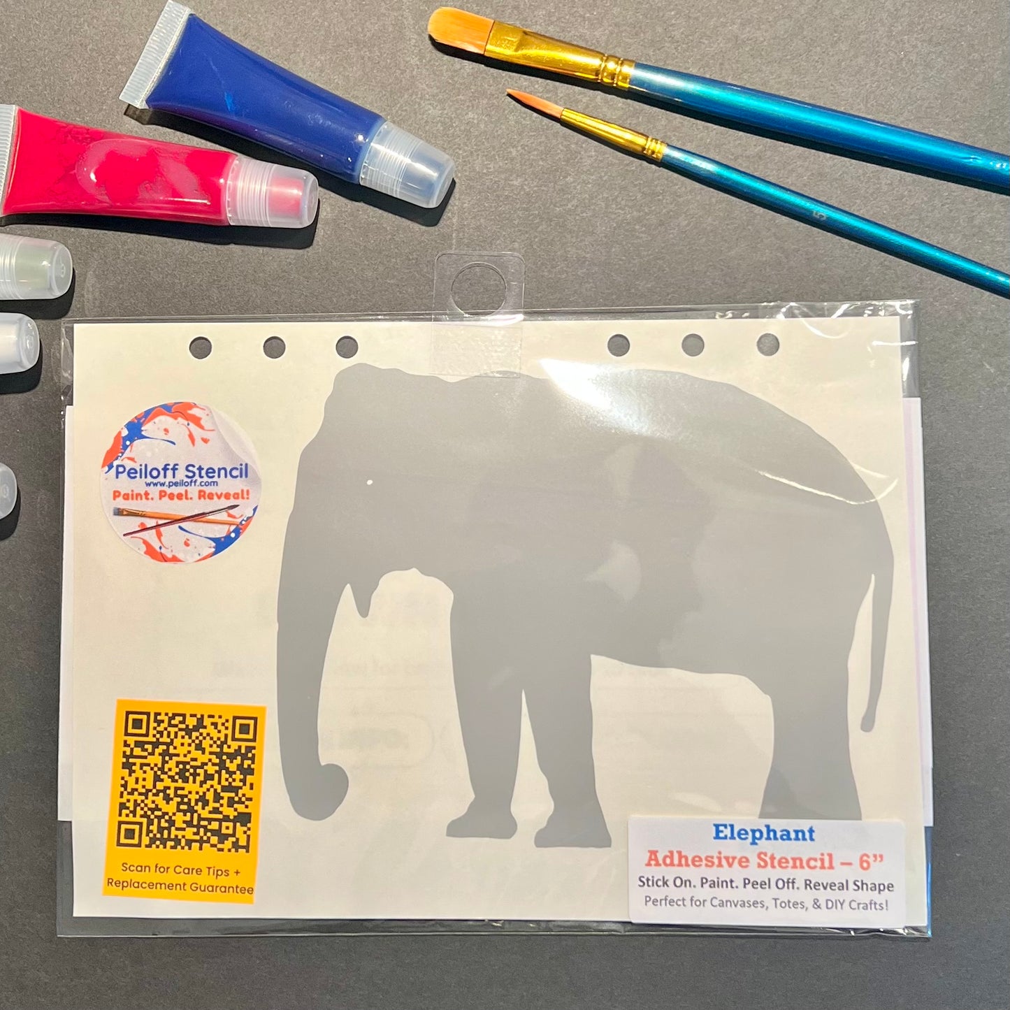 Elephant Adhesive Stencil – 6”