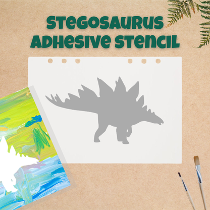 Stegosaurus Dinosaur Adhesive Stencil - 6”