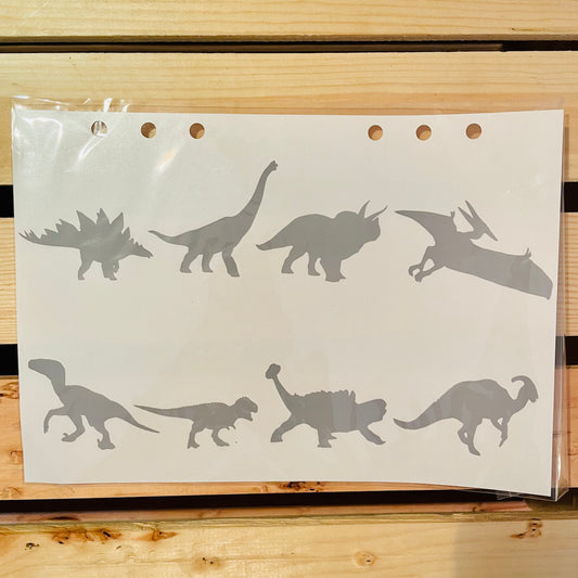 Dino Mini Bundle – Clearance Stencil Set (8 designs, 3")