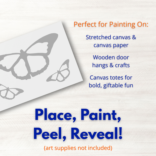 Morpho Butterflies Adhesive Stencil - 6”