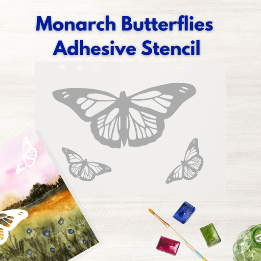 Monarch Butterflies Adhesive Stencil - 6”