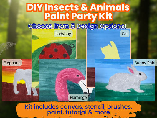 Animals & Insects DIY Painting Party Kit - 4,8,or 12 pack