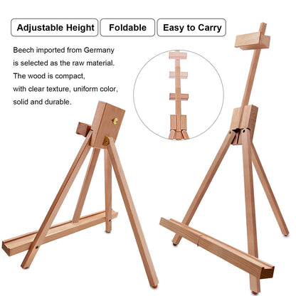 Portable Folding Wood Tabletop Painting Easel - Holds up to 22” Canvas