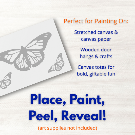 Monarch Butterflies Adhesive Stencil - 6”