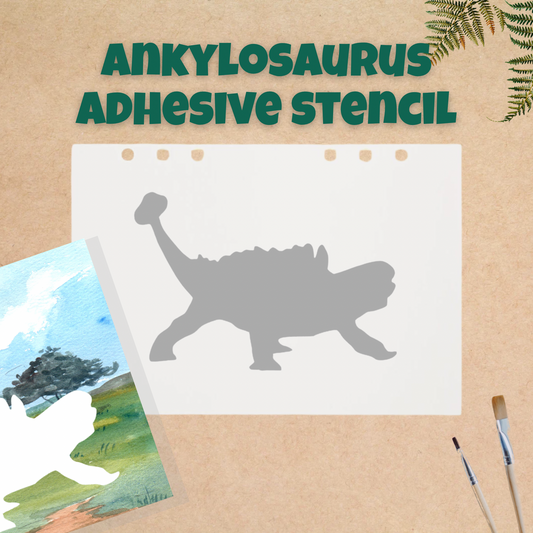 Ankylosaurus Dinosaur Adhesive Stencil - 6”
