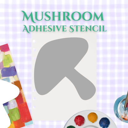 Mushroom Adhesive Stencil - 6”