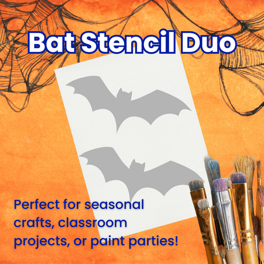 Bats Adhesive Stencil – 6” (Set of 2)