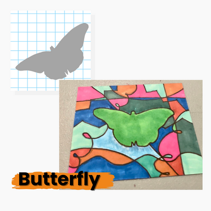 Butterfly Reusable Stencil + Lesson Plan (Ages 6+)