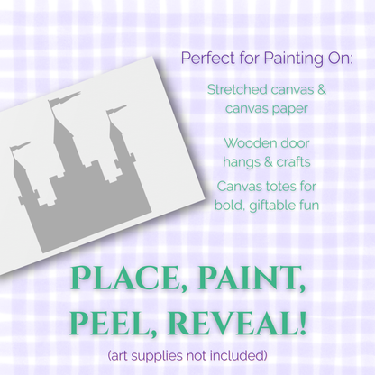 Castle Adhesive Stencil – 6”