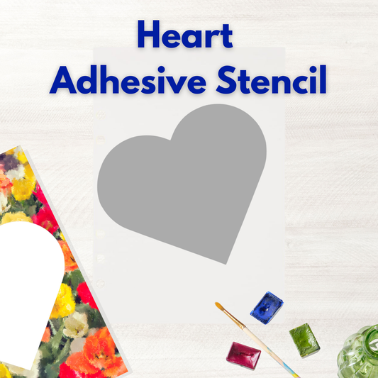 Heart Adhesive Stencil - 6”