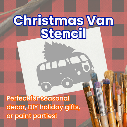 Christmas Van Adhesive Stencil – 6”
