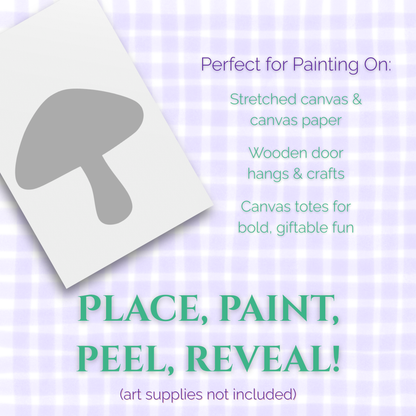Mushroom Adhesive Stencil - 6”