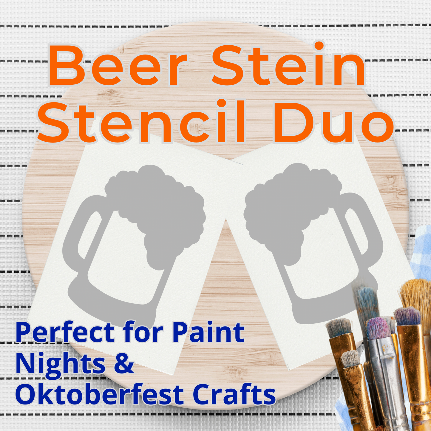 Beer Stein Adhesive Stencil – 6”