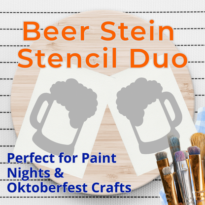 Beer Stein Adhesive Stencil – 6”