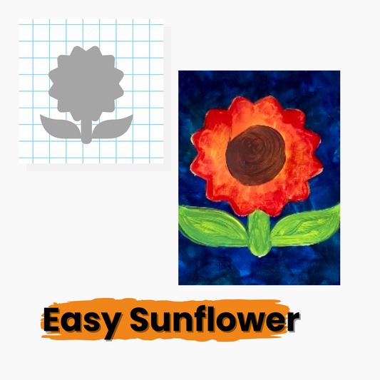 Sunflower Reusable Stencil + Lesson Plan (Ages 6+)
