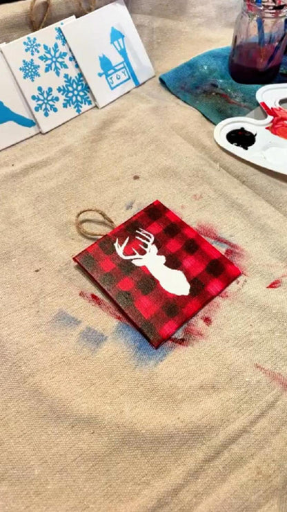 Peiloff Paintable Christmas Ornaments – DIY Holiday Canvas Ornament Kit