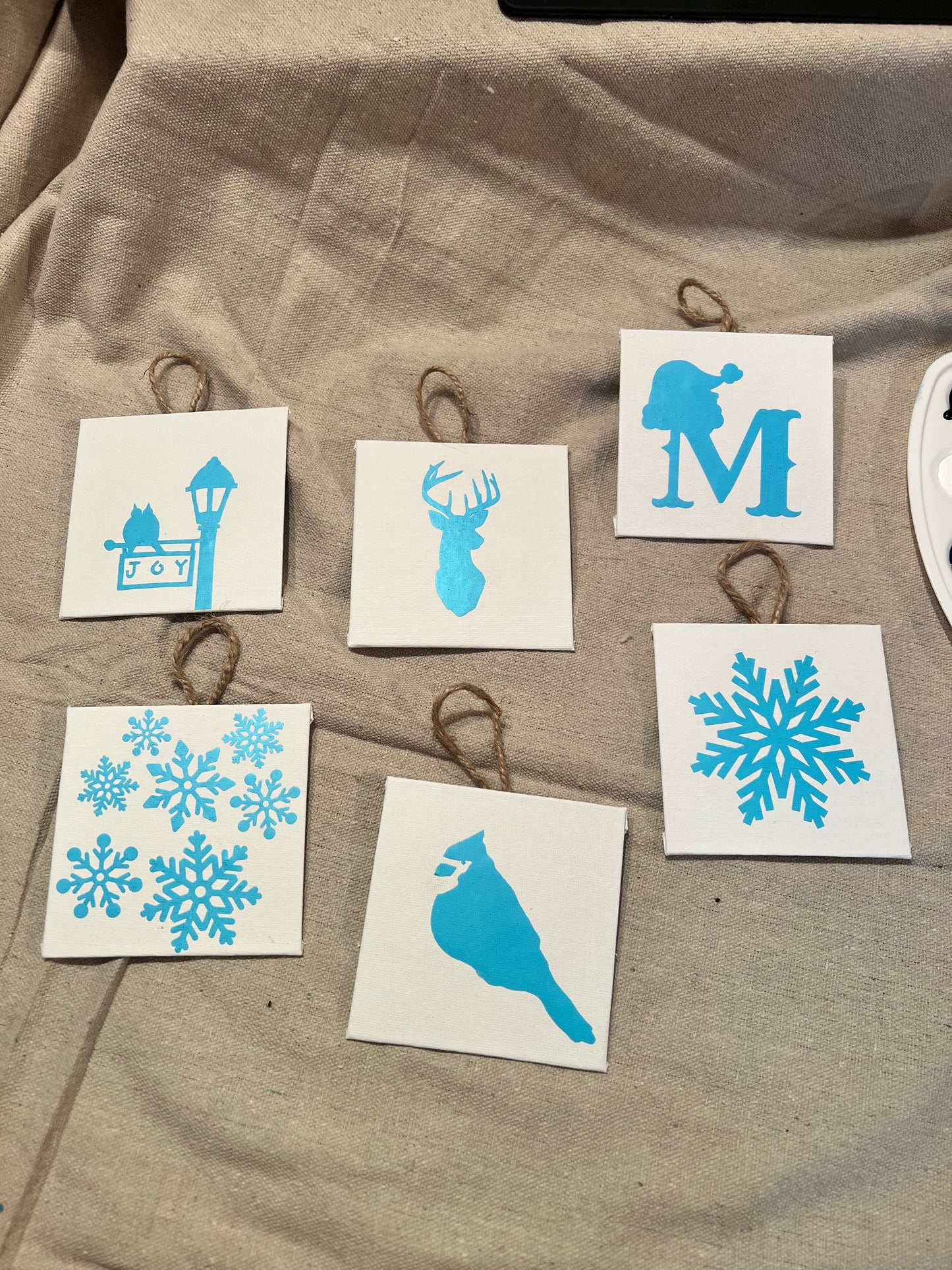 Peiloff Paintable Christmas Ornaments – DIY Holiday Canvas Ornament Kit