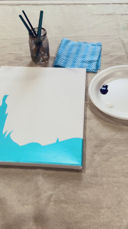 Starry Night Pre-Stenciled Canvas | Ready-to-Paint