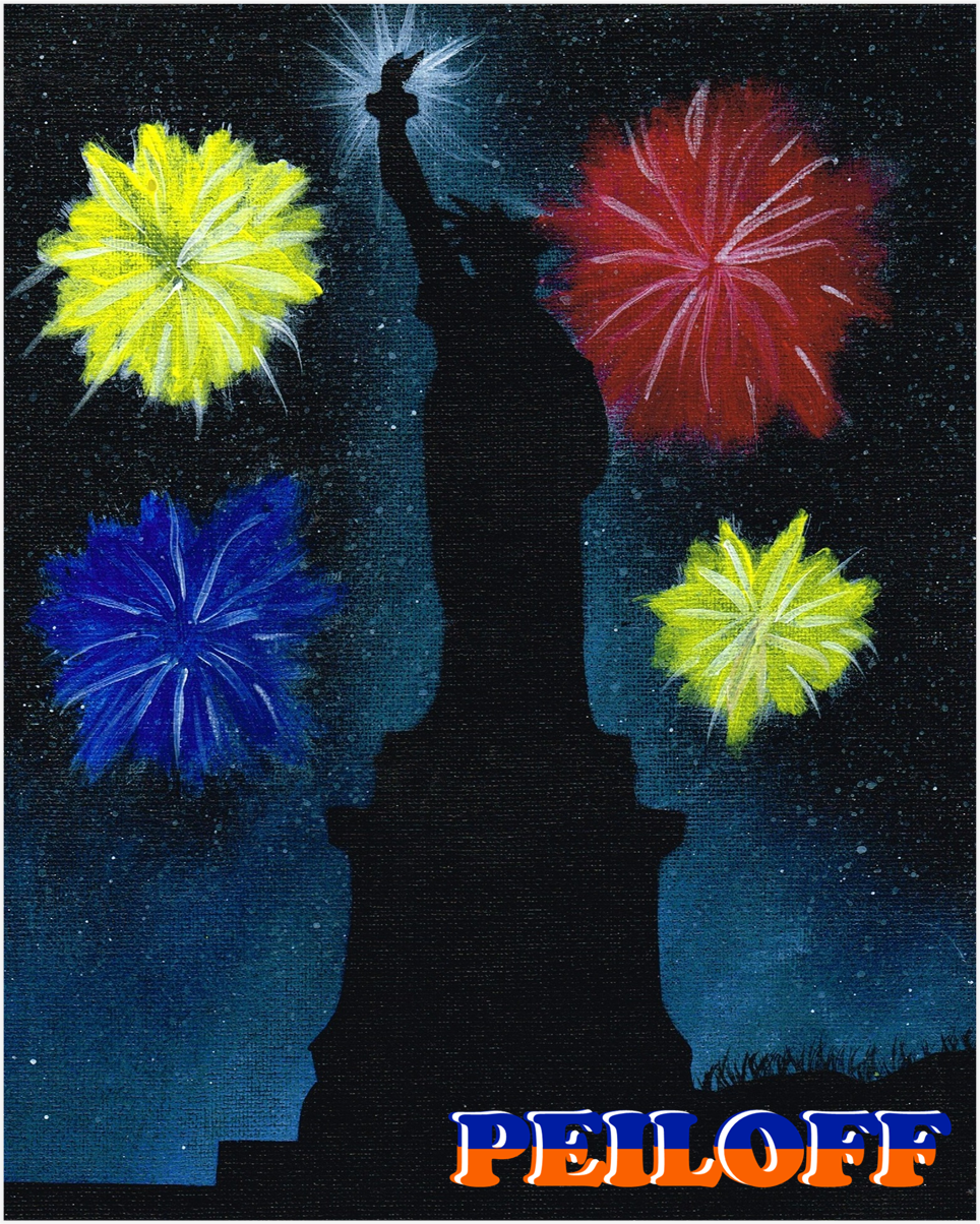 Statue of Liberty Fireworks Acrylic Painting Kit
